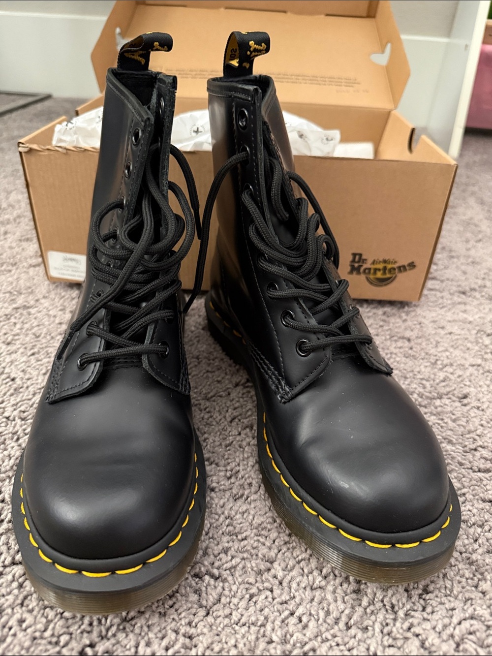 Dr. Martens Black Leather 1460 Boots
